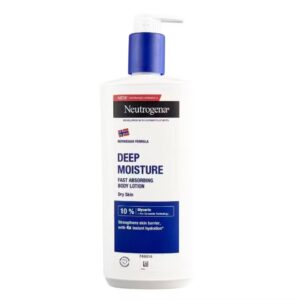 لوسیون بدن نیتروژینا Neutrogena سری Deep Moisture مدل پوست خشک حجم 400 میلی لیتر